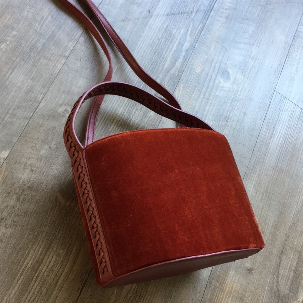 Free People Red Velvet Purse